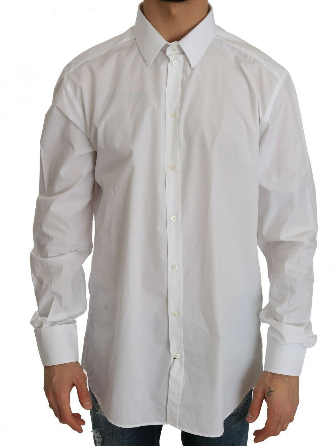 

Эксклюзивная белая рубашка Slim Fit Formal Dolce & Gabbana