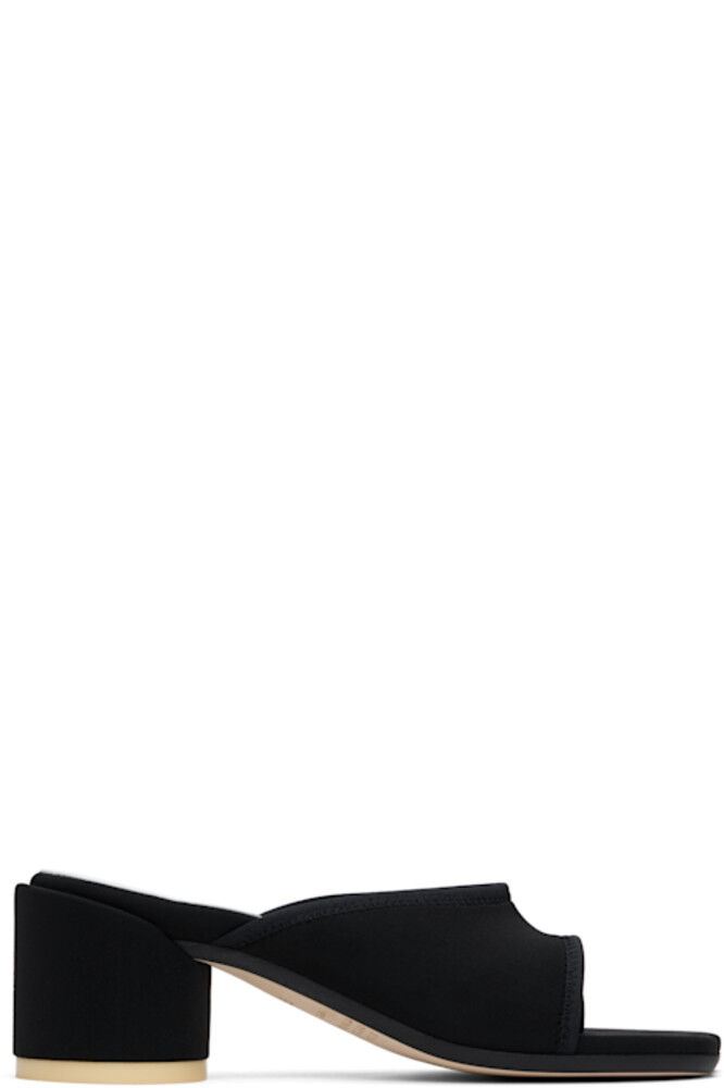 Черные босоножки на каблуке Scuba Lyrca MM6 Maison Margiela