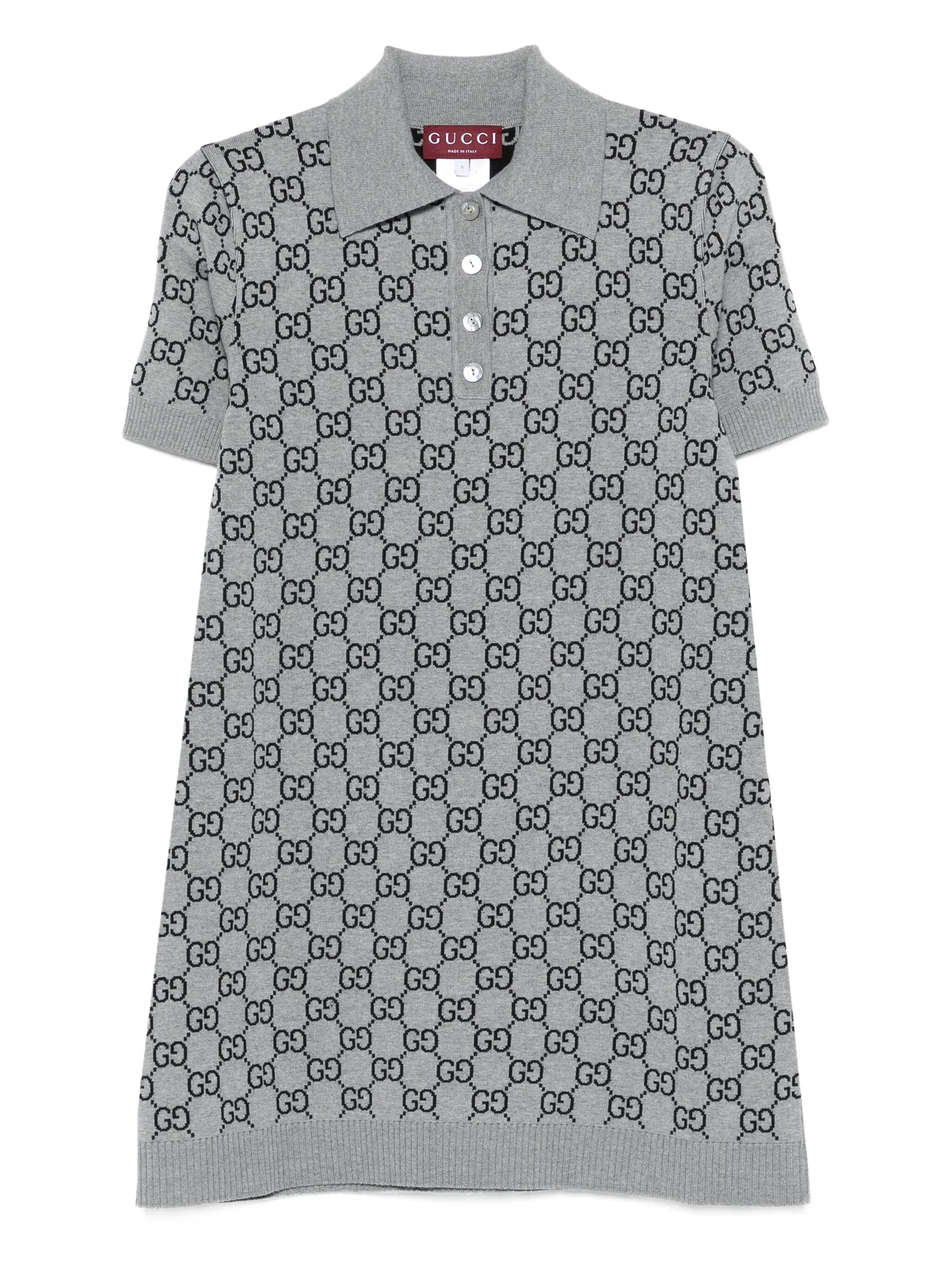 

Платье мини с узором GG Gucci, серый