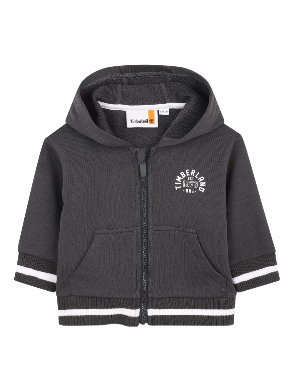 Спортивный костюм с полосатой отделкой Timberland Kids, серый — фото 3