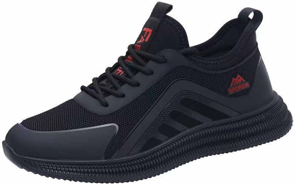 

Мужские кроссовки MSYINGL, легкие, дышащие, удобные, на шнуровке, для ходьбы, с нескользящей подошвой, повседневные, для работы, улицы и фитнеса, черный