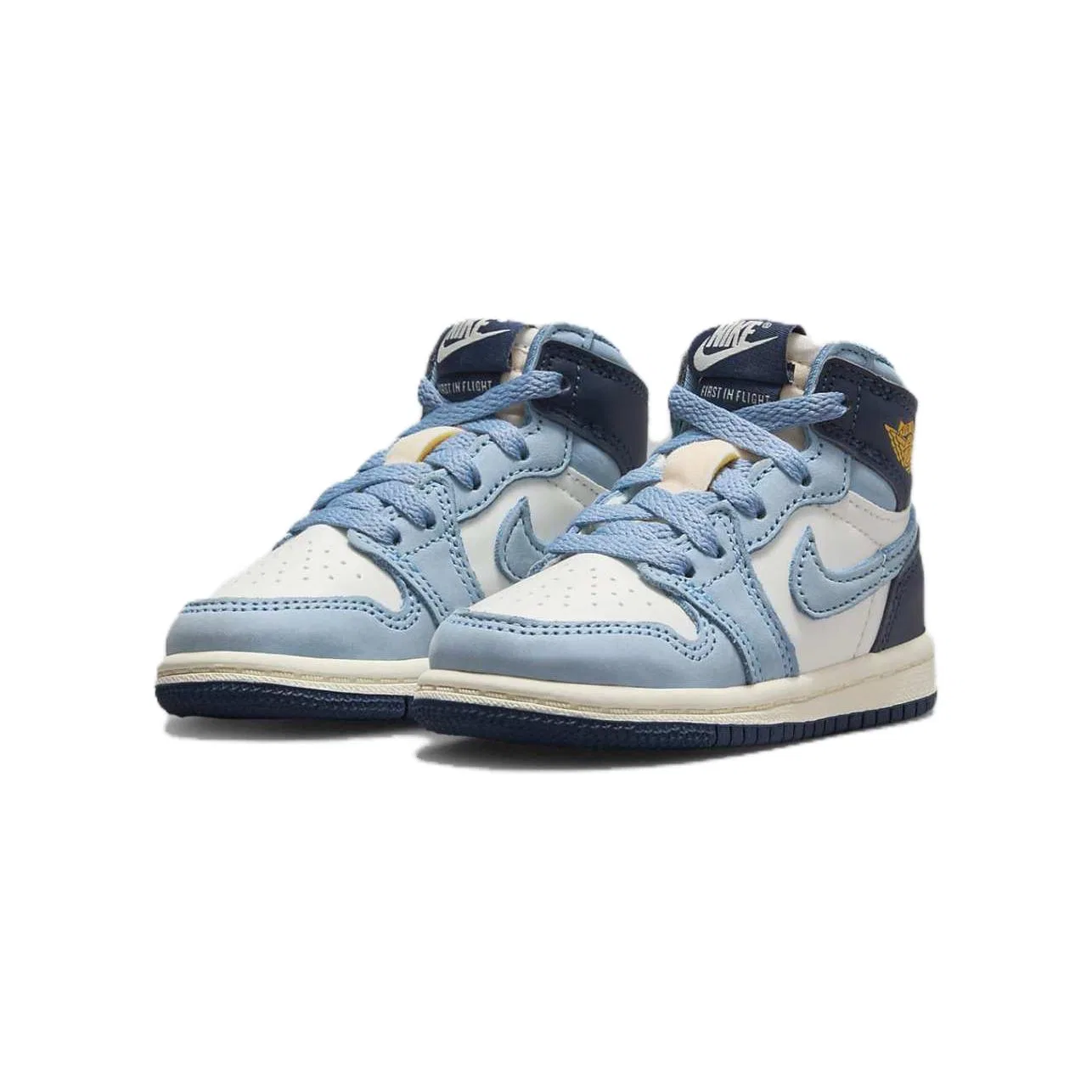 Кроссовки высокие Jordan Air Jordan 1 сине-белые — фото 4