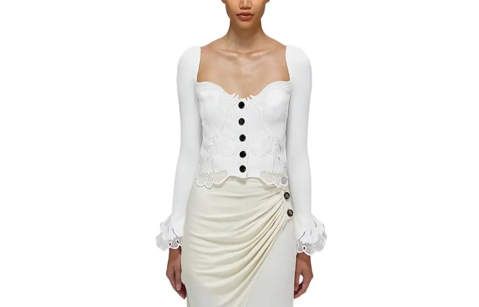 

Self Portrait SS22 Трикотаж Женская Белая