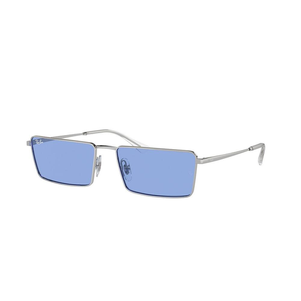 

Женские прямоугольные солнцезащитные очки Ray-Ban RB3741 59 мм, цвет Silver