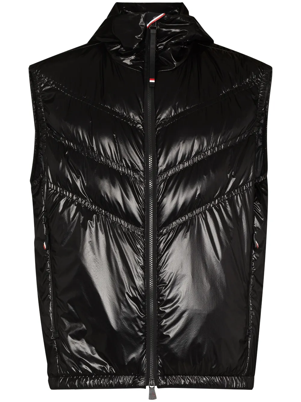 

Стеганый жилет с узором шеврон Moncler Grenoble, черный