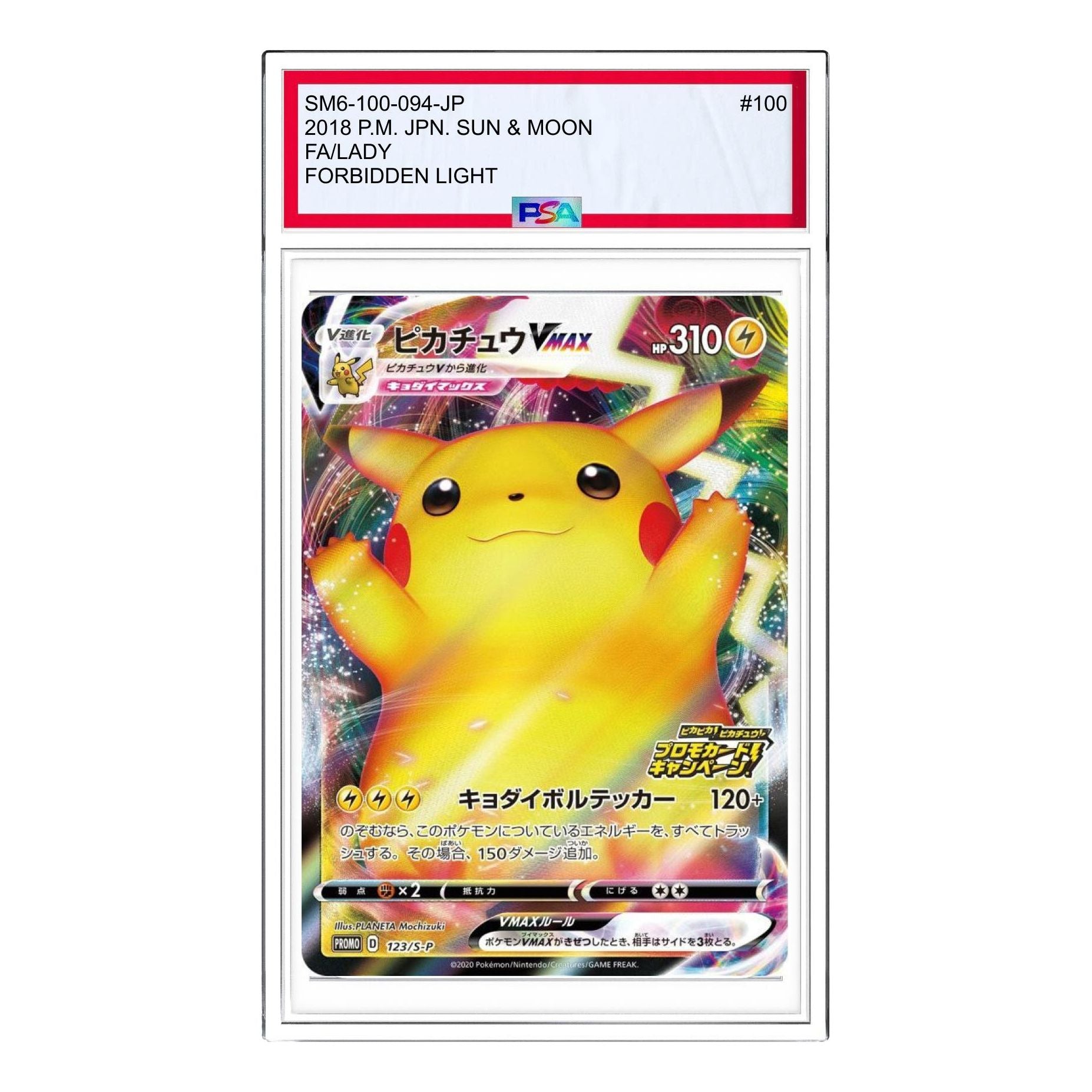 

Карта Pokemon Pika! Pika! Pikachu! Promotion Card Campaign [S-P 123] 'Pikachu VMAX: PROMO'