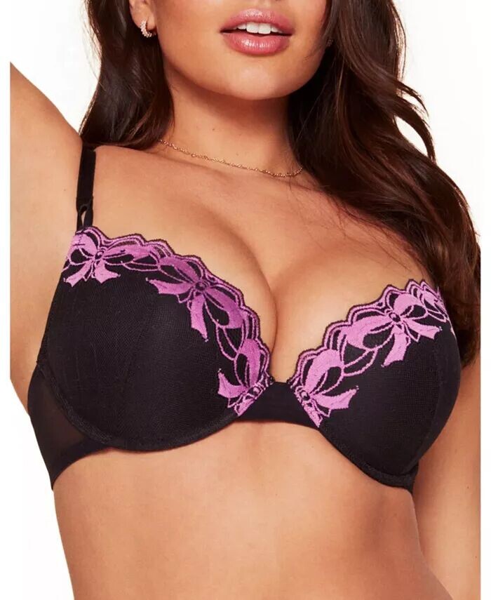 

Женский бюстгальтер с глубоким вырезом Audrina Push Up Adore Me, черный