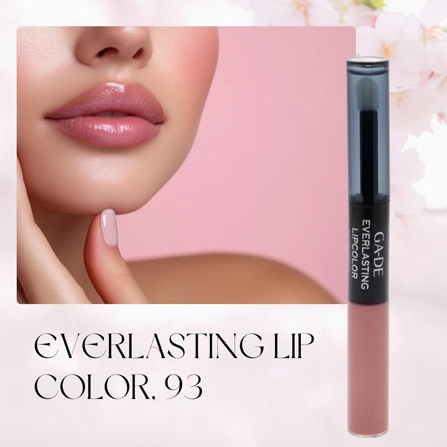 Матовая помада GA-DE Everlasting Lip Color 93 full coverage 0.8 oz свежий нюд — фото 2