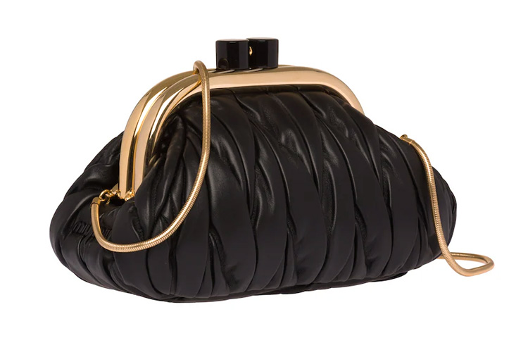 MIU MIU Сумка через плечо BELLE из мягкой овечьей кожи женская black — фото 2