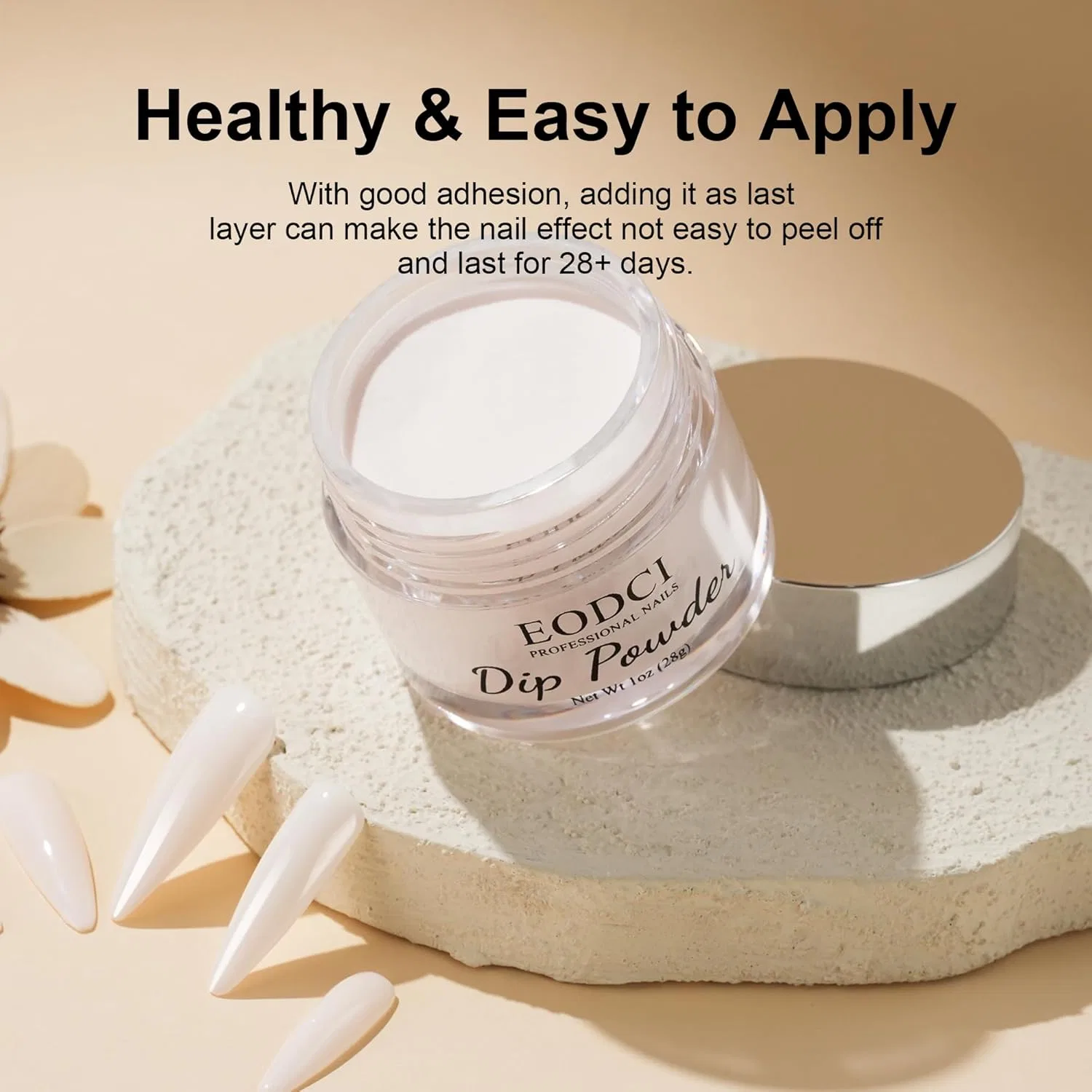 Пудра для ногтей EODCI Dipping Powder, белая, 28 г Eodci, White-Pure — фото 3