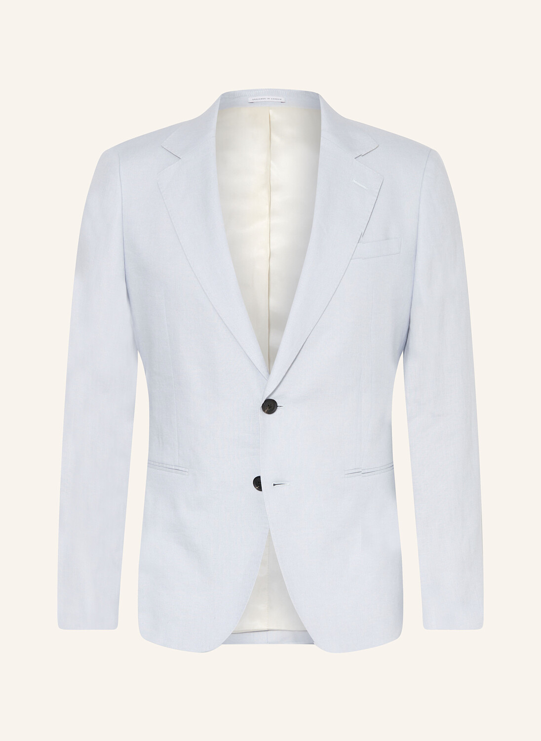 

Пиджак kin slim fit из льна Reiss, голубой