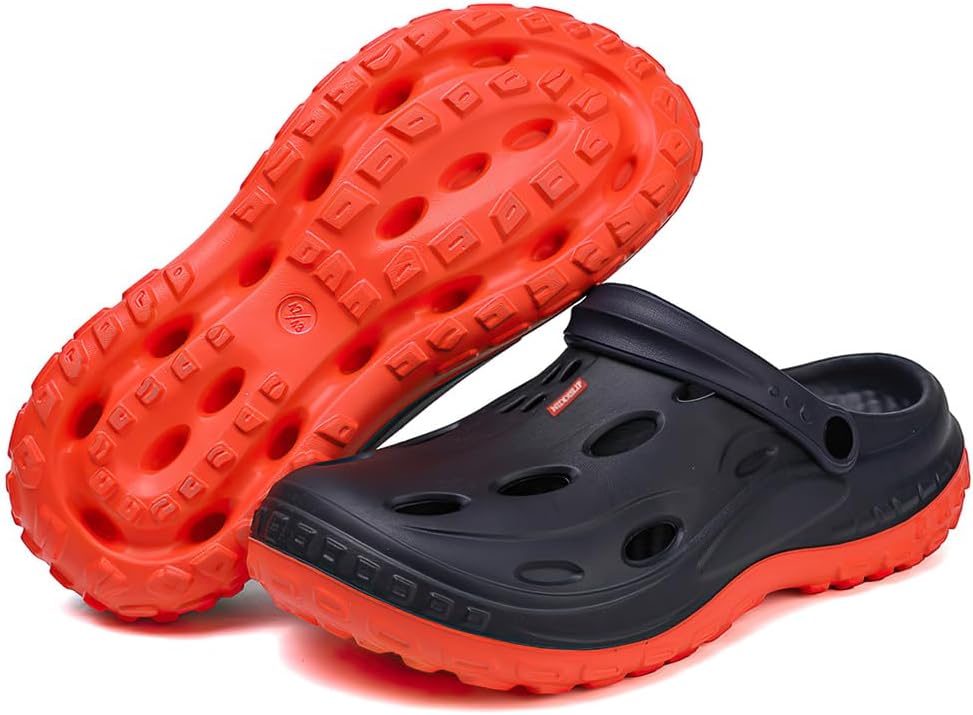 

Унисекс сабо с регулируемым размером, легкие цветные дырчатые сабо с мягкой подошвой - максимальный комфорт для сада, пляжа и прогулок на открытом воздухе летом Niddislip, темно-синий