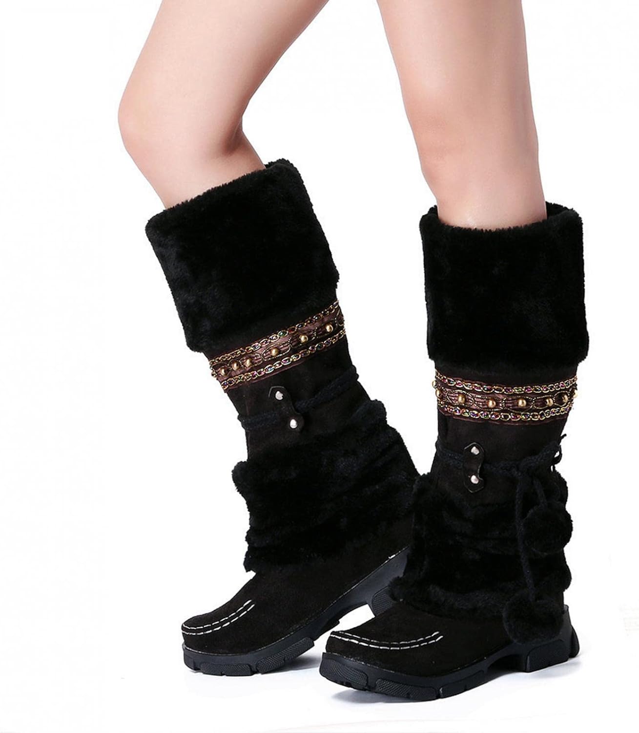 

Женские сапоги Hbeylia до середины голени, черный