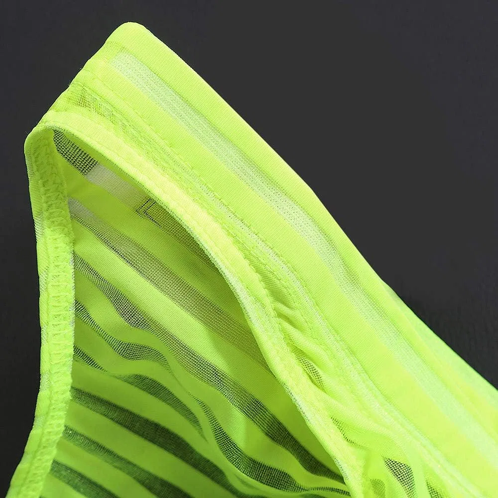 Брифы полосатые Ultra-Thin, Green — фото 2