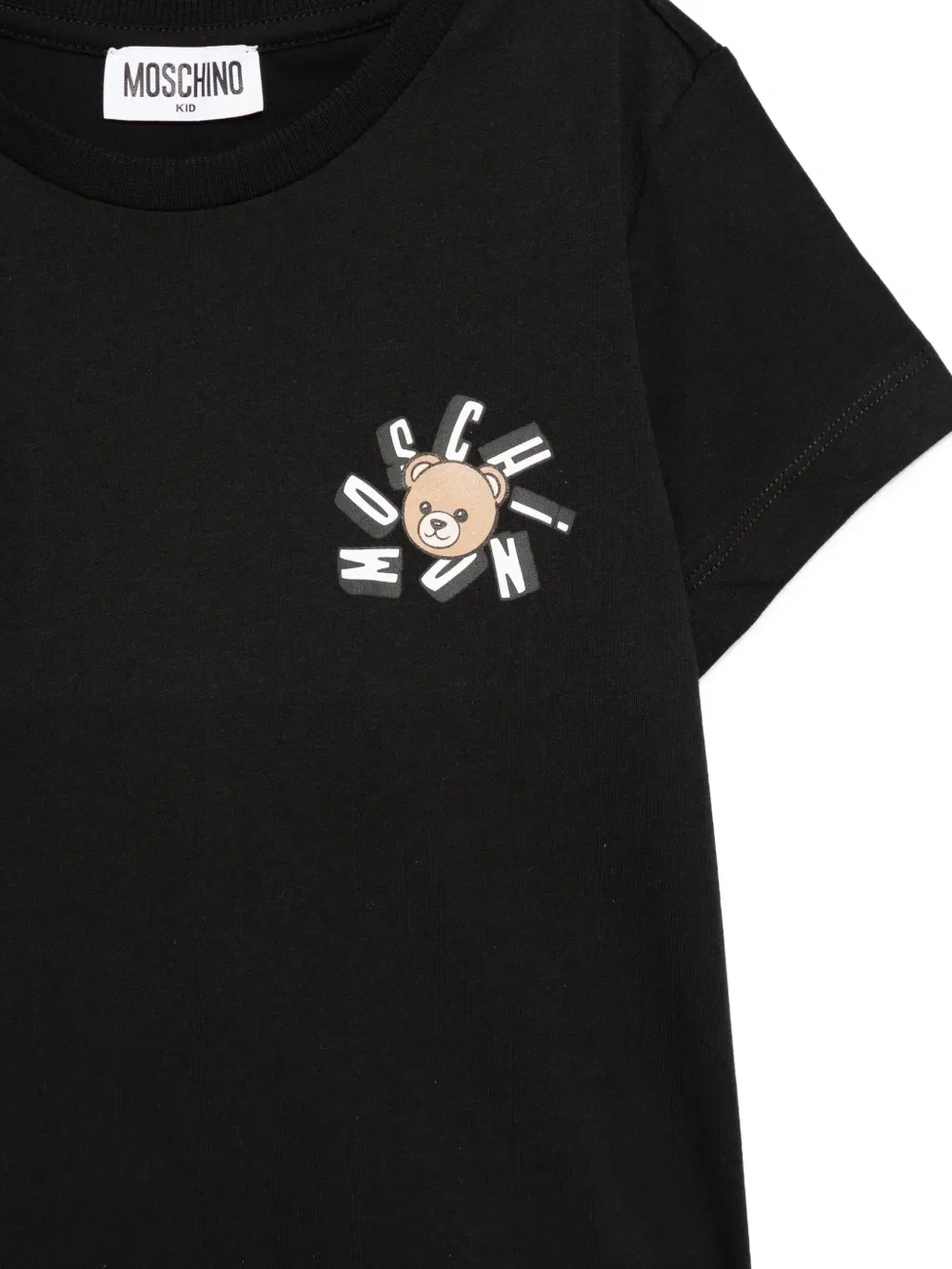 Комплект футболок с принтом "плюшевый мишка" Moschino Kids, черный — фото 2