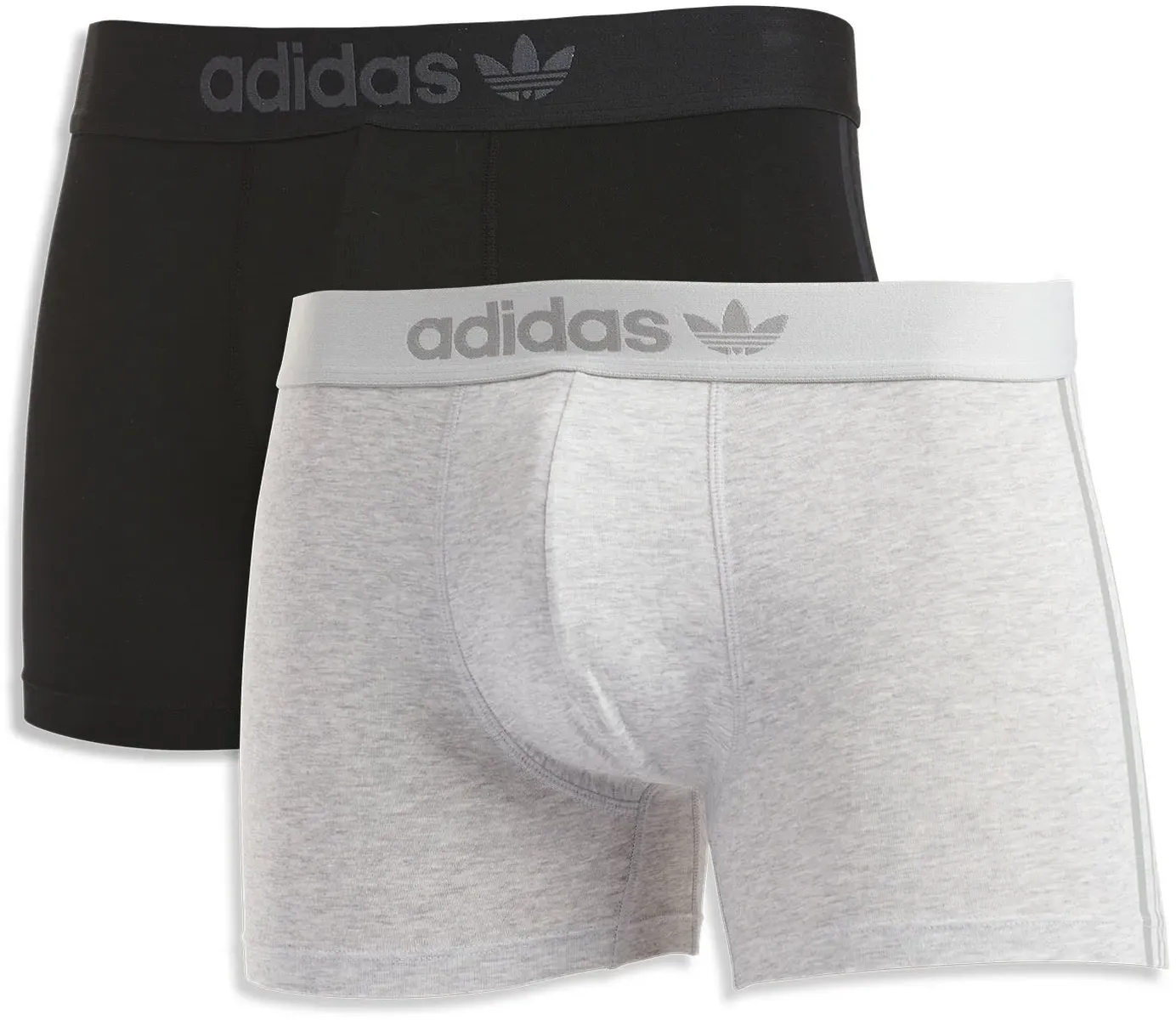 

Плавки Adidas Originals "Comfort Flex Eco Soft" (2 шт. в упаковке), характерный дизайн с 3 полосками тон в тон, черный