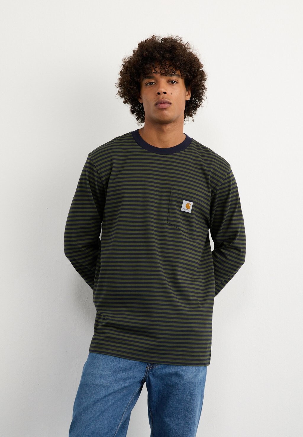

Топ с длинными рукавами VERNER POCKET Carhartt WIP, темно-зеленый