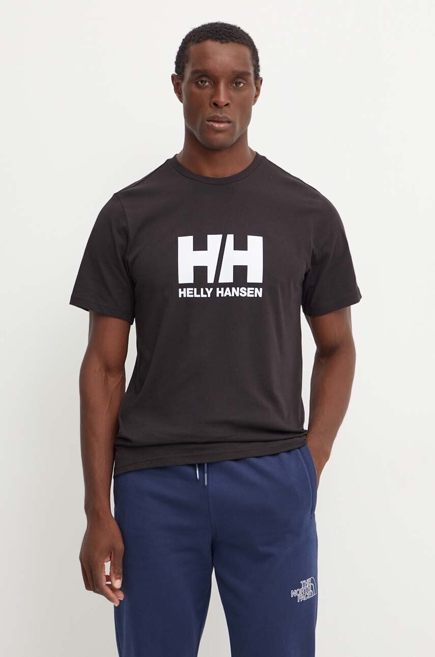

Хлопковая футболка Helly Hansen HH LOGO, черный