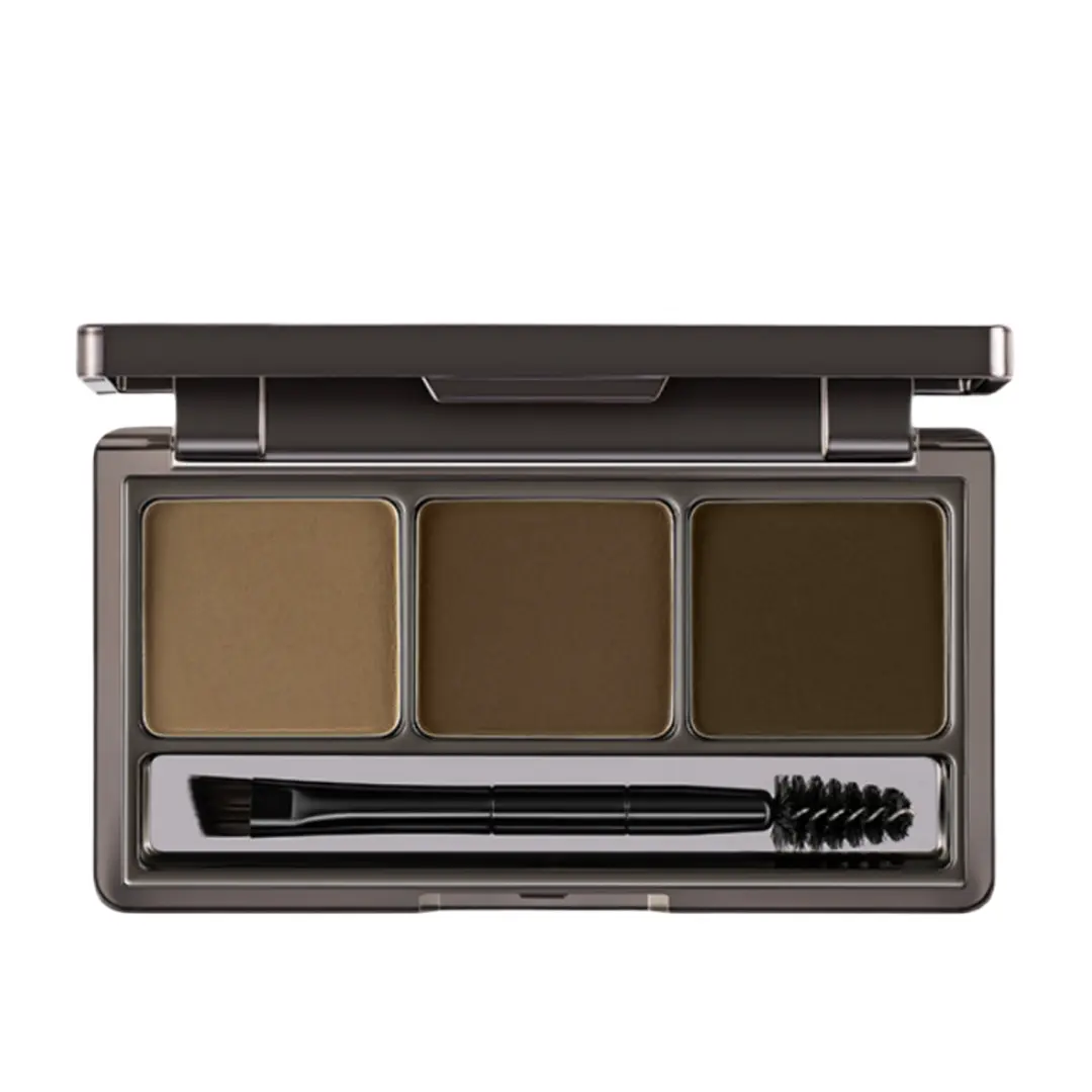 Палетка для бровей Spenny 3-color Eyebrow Powder #202, 6,3 г + подарок — фото 2
