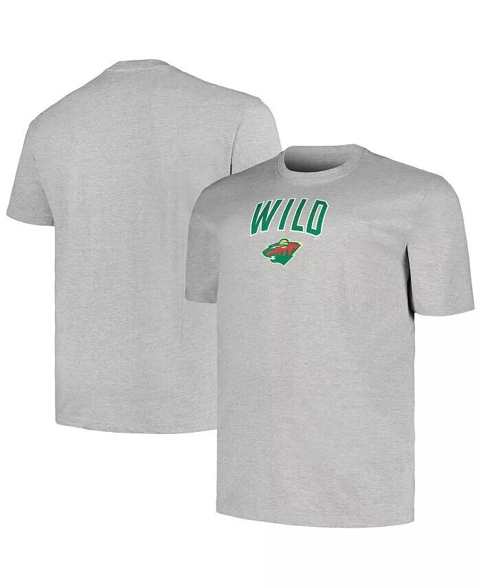 

Футболка мужская Heather Gray Minnesota Wild Big and Tall Arch Over Logo Profile