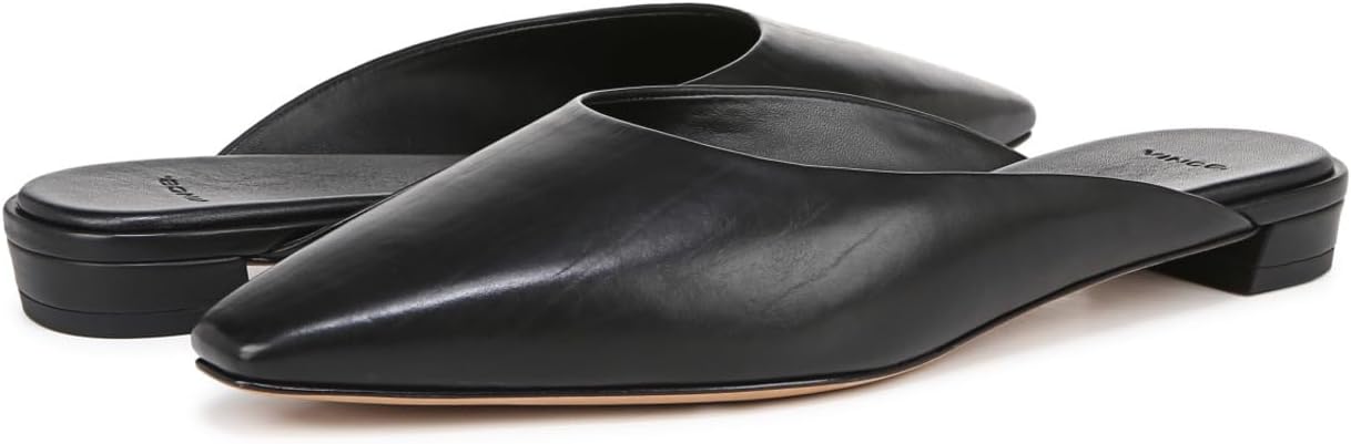 Балетки Vince Ana Slip-On Mules, цвет Black Leather