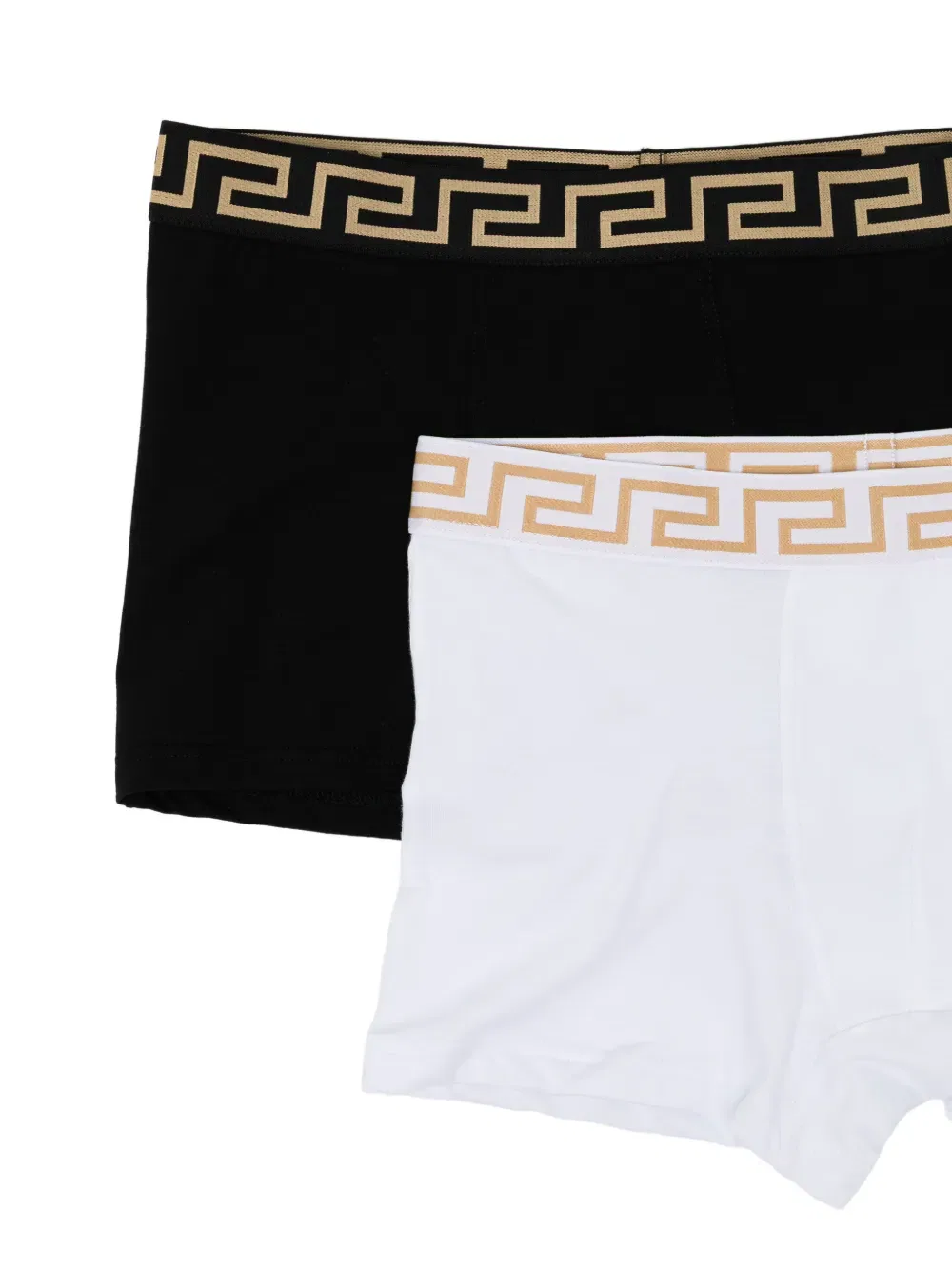 Трусы из жаккардовой ткани с геометрическим принтом (комплект из двух штук) Versace Kids, белый — фото 2
