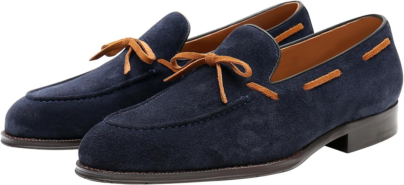 

Мужские лоферы с кисточками Santimon, слипоны, вечерние туфли из замши, современные мокасины для выпускного, повседневной носки, свадьбы, делового костюма, смокинга, синий