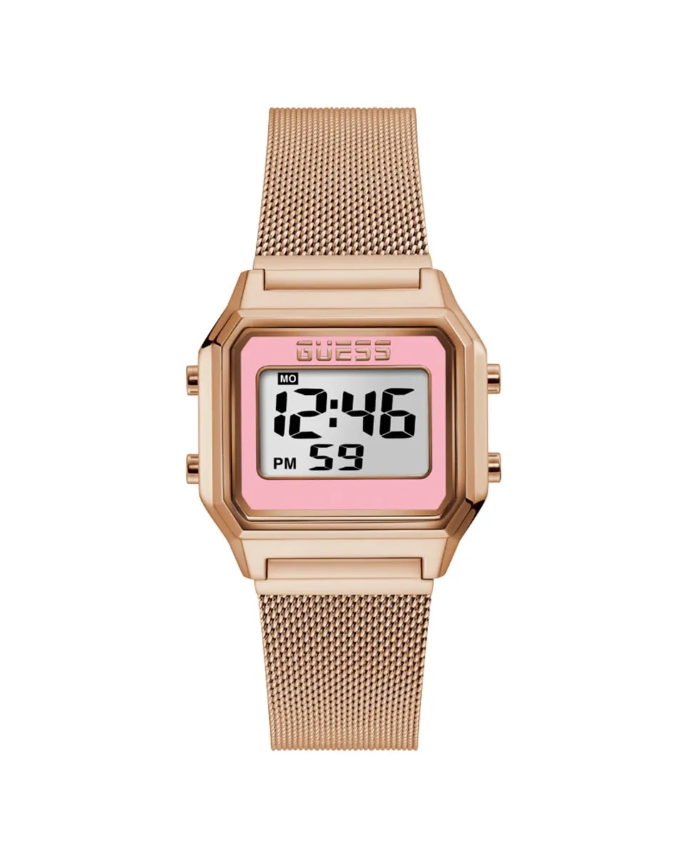 

Женские часы Zoom GW0343L3 из стали и розового золота на ремешке Guess, золото