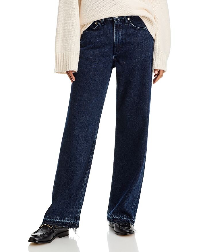 

Широкие джинсы Logan High Rise в цвете Elenna rag & bone, синий