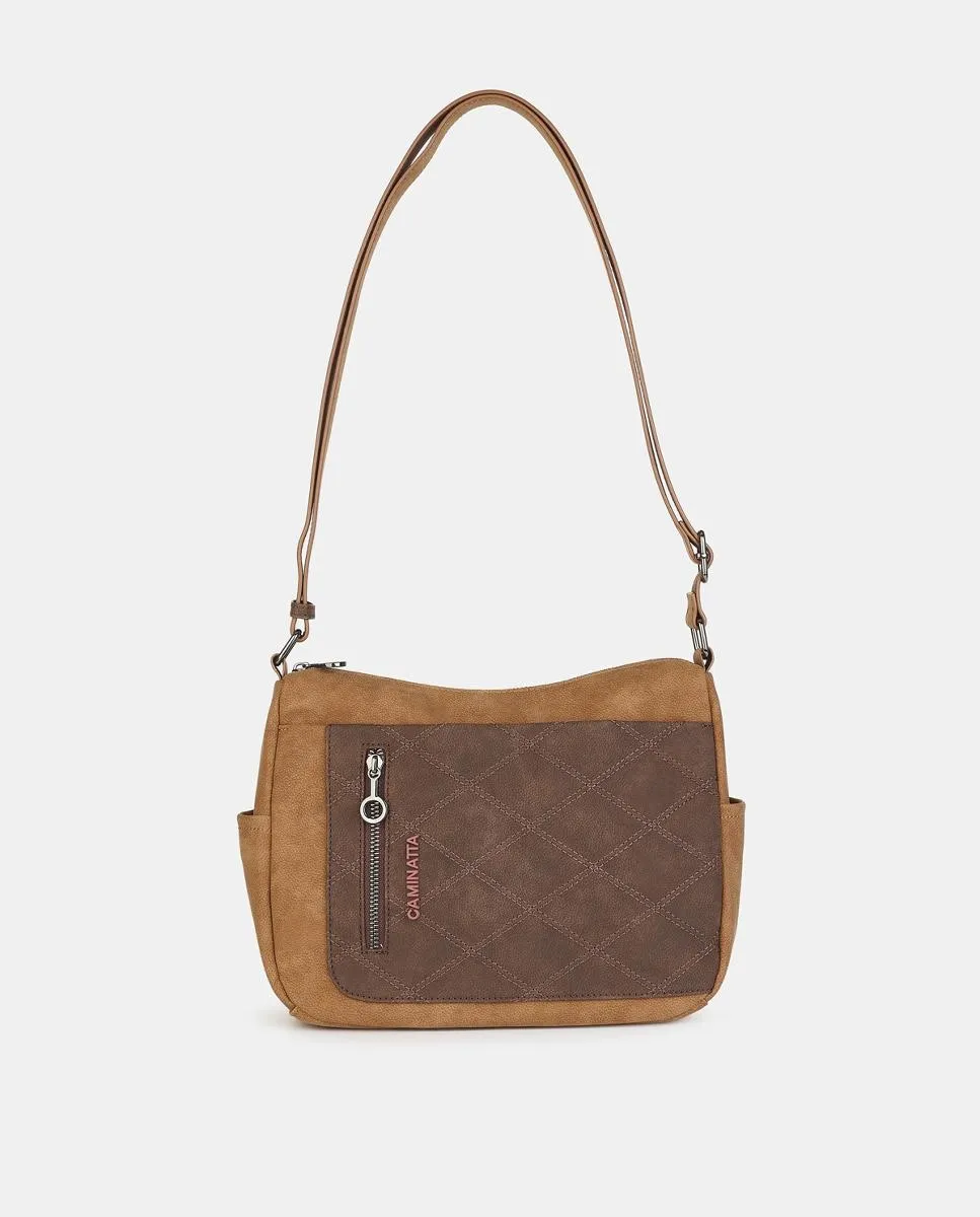 

Маленькая сумка через плечо на молнии Caminatta, песочный