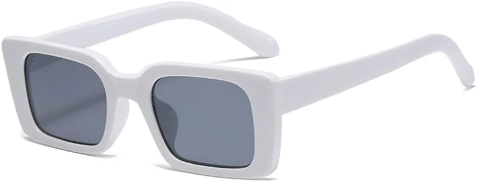 

Женские солнцезащитные очки прямоугольной формы в стиле ретро с леопардовым принтом, мужские солнцезащитные очки с защитой от УФ-излучения UV400 LANGSER, White Gray