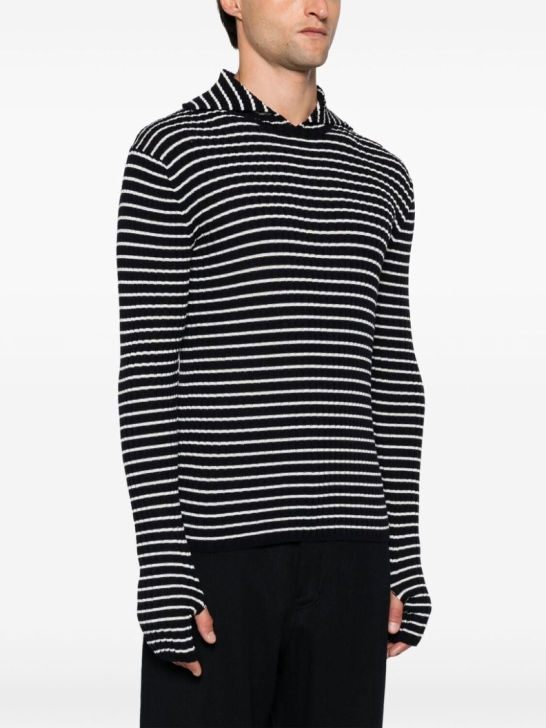 

Emporio Armani свитер в полоску, синий