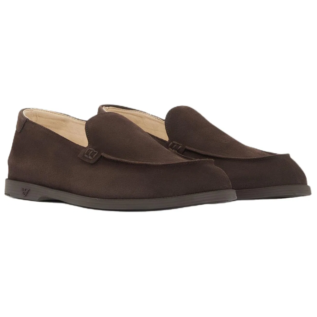 Casual кожаные туфли EMPORIO ARMANI мужские Ebony Brown — фото 4