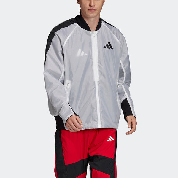 Куртка m vrct oversize двусторонняя спортивная куртка с логотипом белая Adidas, белый — фото 4
