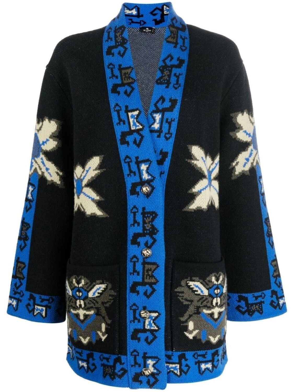 

ETRO жаккардовый кардиган, черный