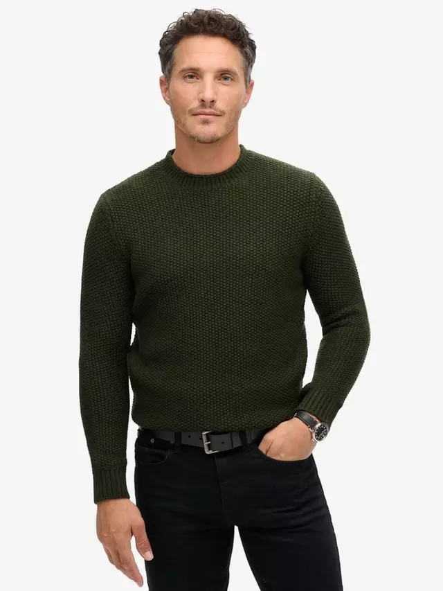 

Джемпер Superdry Merchant Textured Crew, оливковый