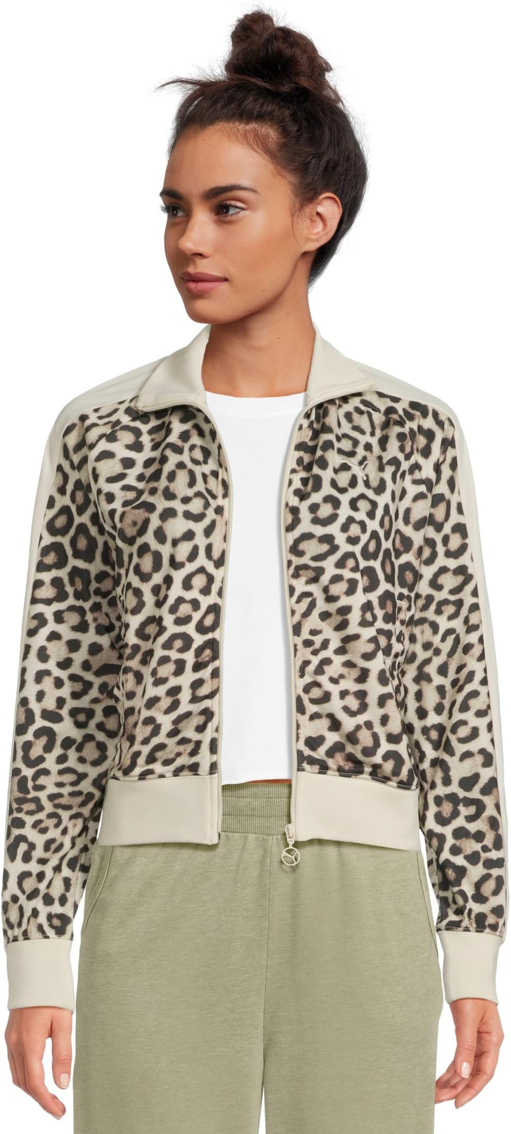 

Куртка PUMA T7 Leo Luxe Short Track Jacket, цвет Alpine Snow/Ice Coffee