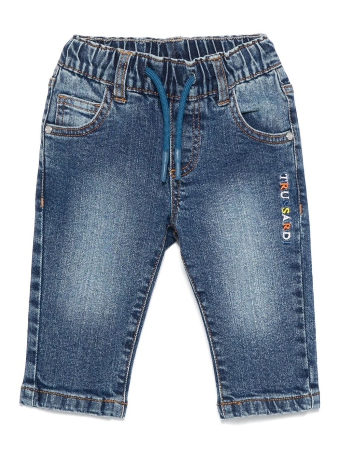 

TRUSSARDI JUNIOR джинсы с вышитым логотипом, синий