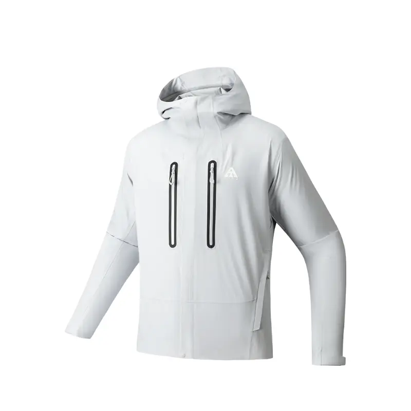 

ANTA Мужская ветровка с защитой от ультрафиолета водонепроницаемая дышащая непродуваемая, Maejo Gray