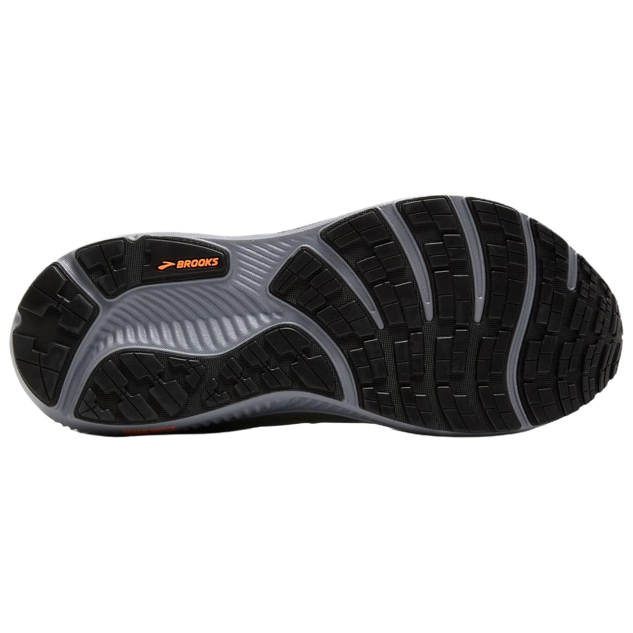 Brooks Беговые кроссовки Ghost 17 Waterproof мужские серые оранжевые — фото 4