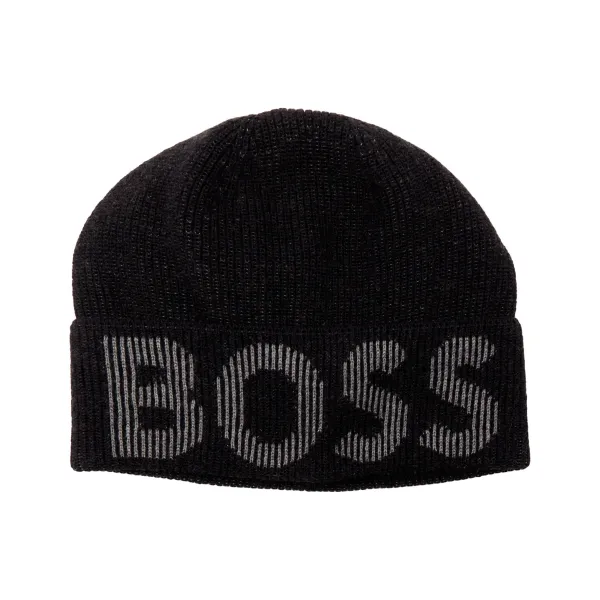 

Ламическая шапка с добавлением шерсти Boss, черный