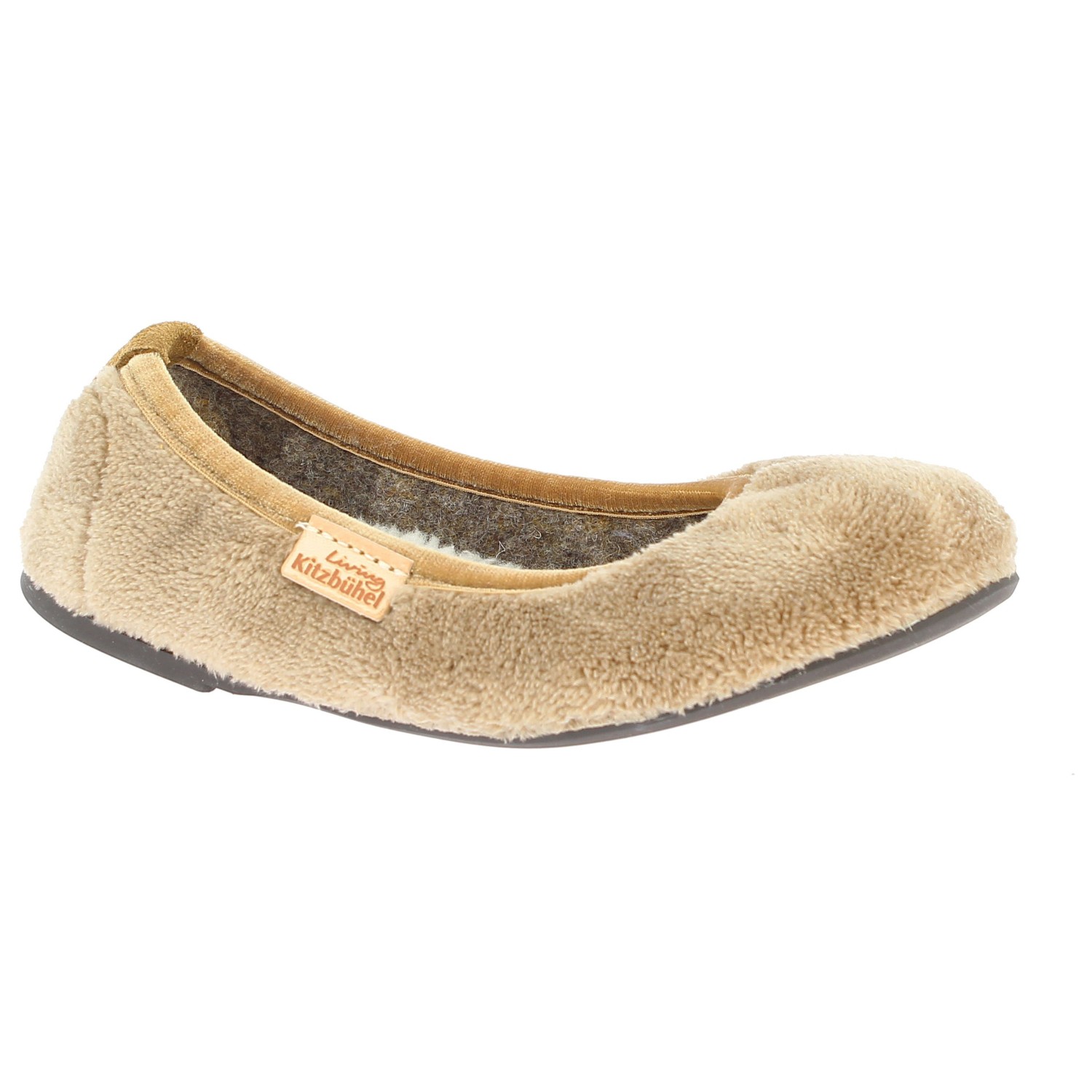 

Тапочки Living Kitzbühel Ballerina Samt Unifaben, цвет Timeless Taupe