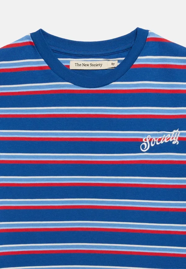 Футболка Ciclan mini stripes print t-shirt The New Society, цвет глубокий синий морской — фото 3