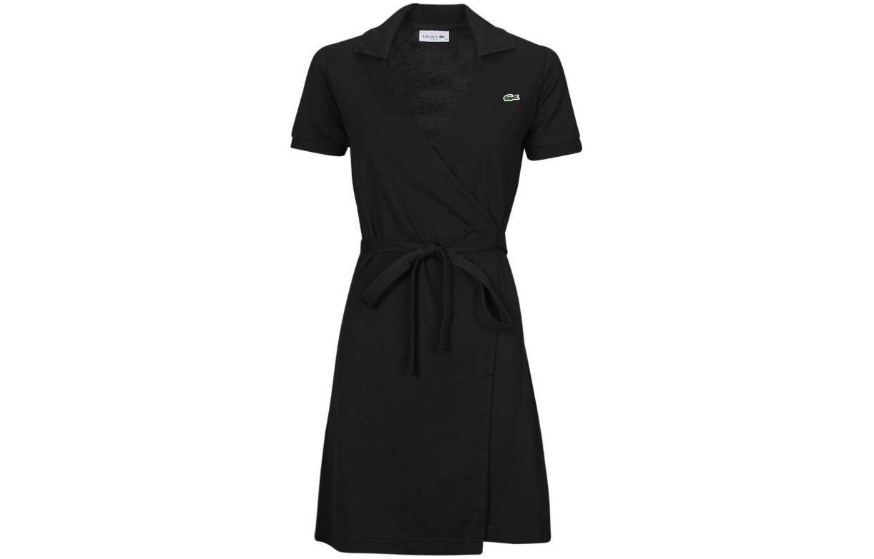 

Платье с короткими рукавами женское черное Lacoste