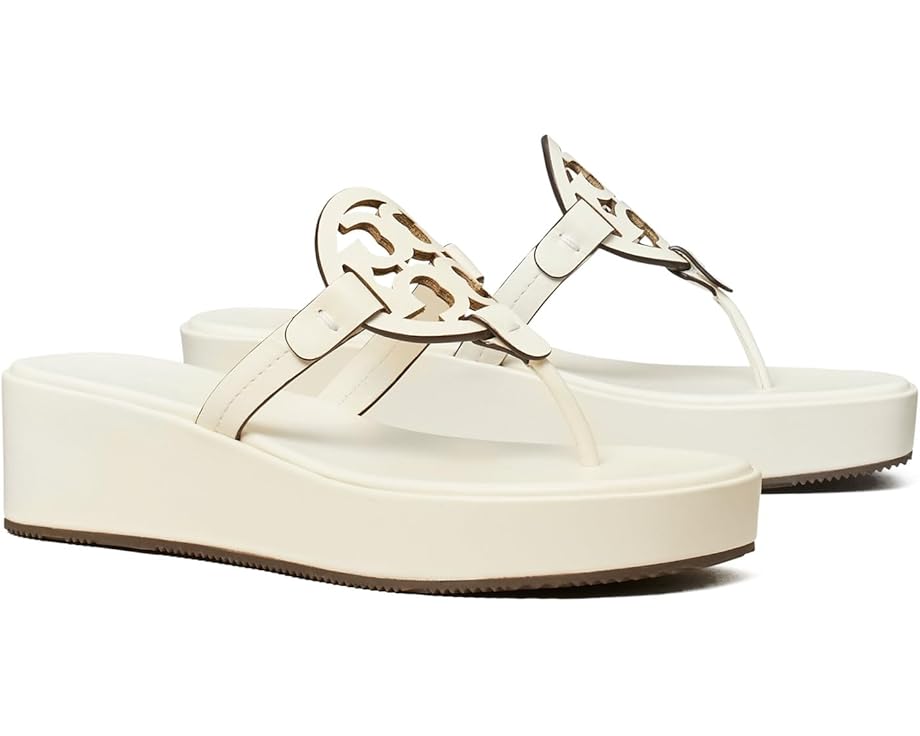 Сандалии Tory Burch Miller Wedge 25mm, цвет New Ivory