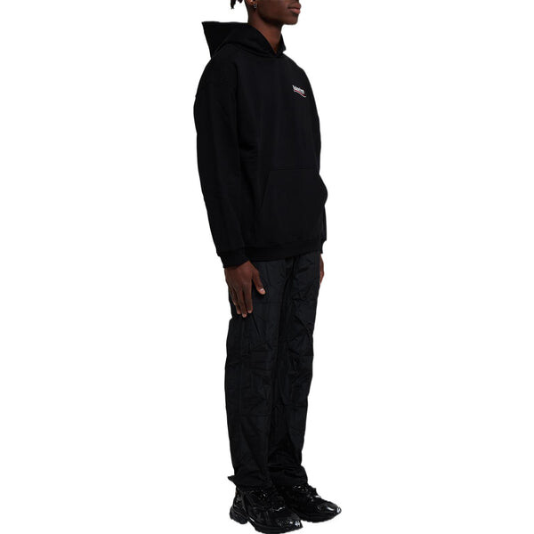 Толстовка political campaign hoodie medium fit 'black' Balenciaga, черный — фото 4