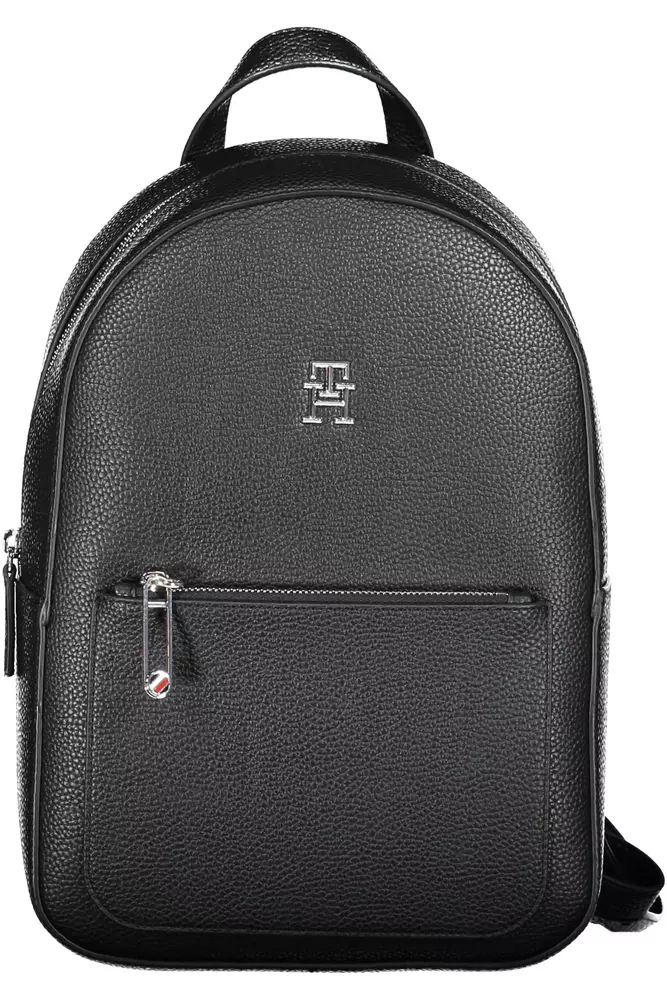 

Черный полиэтиленовый женский рюкзак Tommy Hilfiger