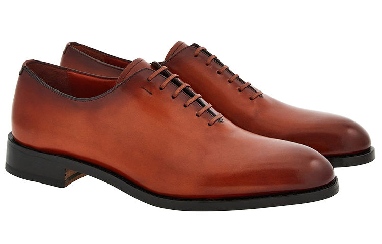 Ferragamo Мужские туфли из коровьей кожи, землисто-коричневого цвета — фото 4
