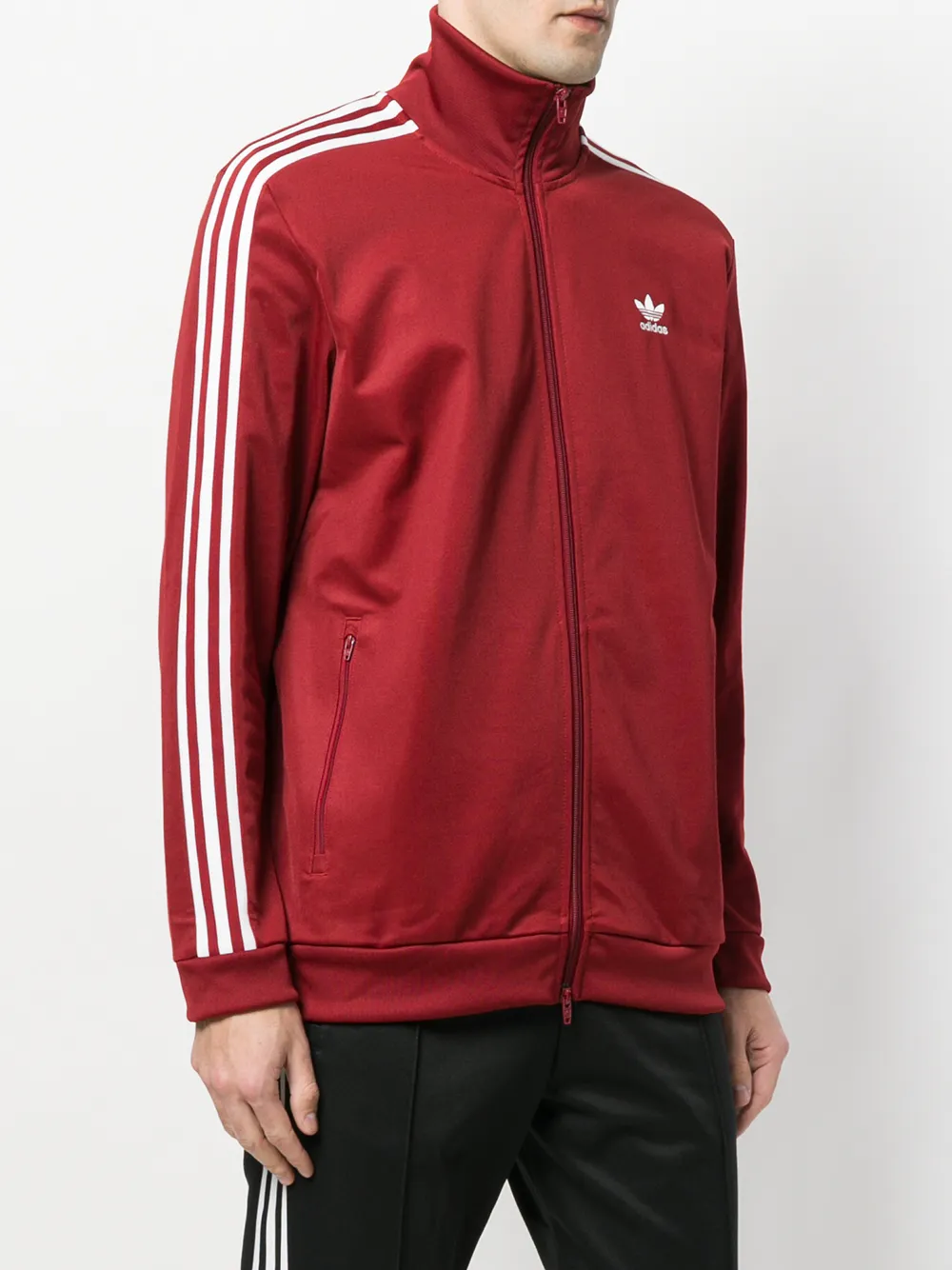 Спортивная толстовка на молнии adidas, красный — фото 3