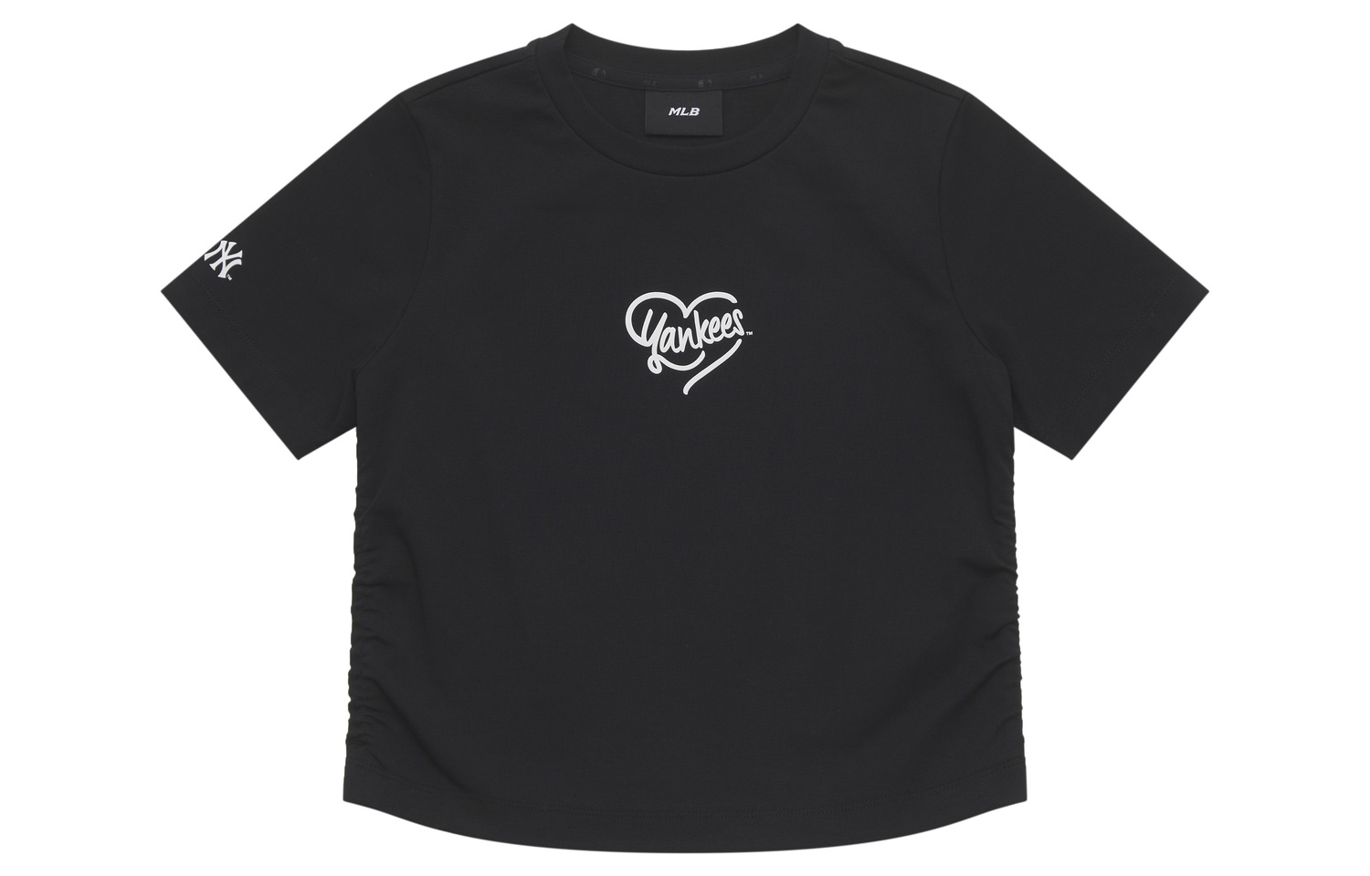 

MLB Футболка Heart New York Yankees SS25 женская black, Черный, MLB Футболка Heart New York Yankees SS25 женская black